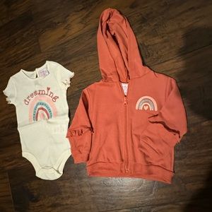 2 piece Just Lizzy Jacket & Onesie baby girl 18M New without tag
